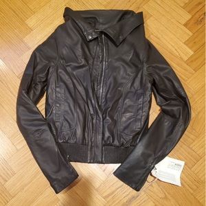 Hussein chalayan leather jacket